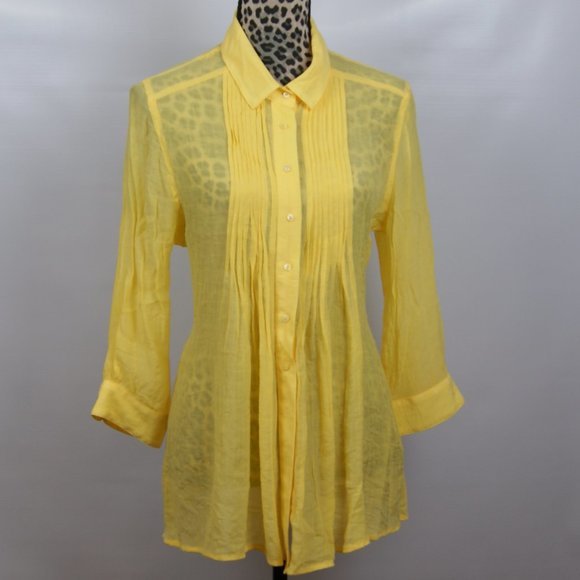Fever yellow Blouse Size M - Picture 2 of 11